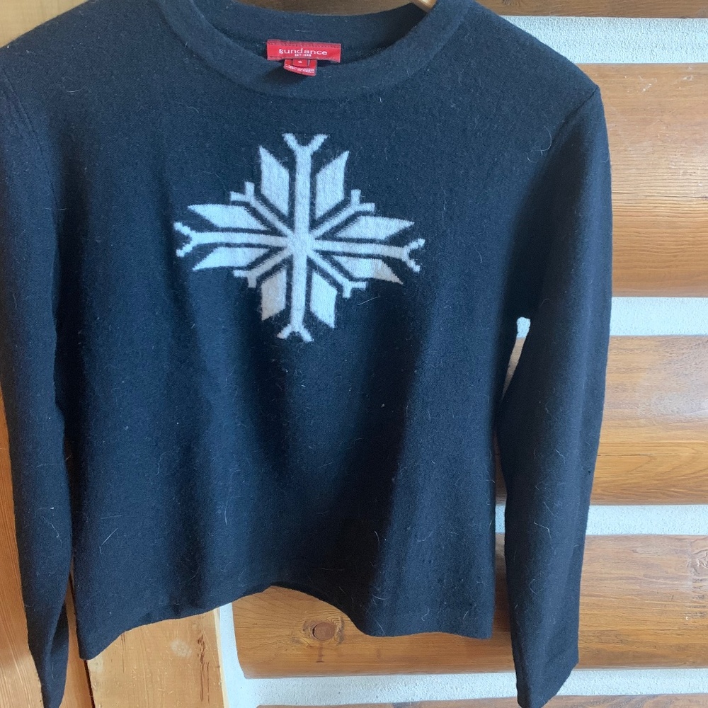 Sundance Catalog Snowflake Sweater Lambswool